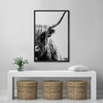 thumbnail image 3 of PixonSign Framed Canvas Print Wall Art Black & White Shetland Cow Farmhouse Decor Rustic Decor Nature Animals Modern Art Realism Cozy Decorative Colorful Multicolor - 16"x24" Black, 3 of 5