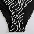 thumbnail image 6 of UTSJKR Women's Ribbed Bikini Set Drawstring Tie Front Swimsuit Spaghetti Strap Textured Two Piece Bathing Suit Black M, 6 of 9