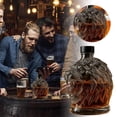 thumbnail image 1 of Glass & Bottle The Mighty Head Whisky Bottle with Intriguing Pattern for Indoor Use Glass with Practical Versatility, 1 of 7