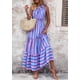 thumbnail image 3 of Vestido PRETTYGARDEN Maxi Azul y Rosa sin Mangas con Hombro Descubierto Talla M, 3 of 7