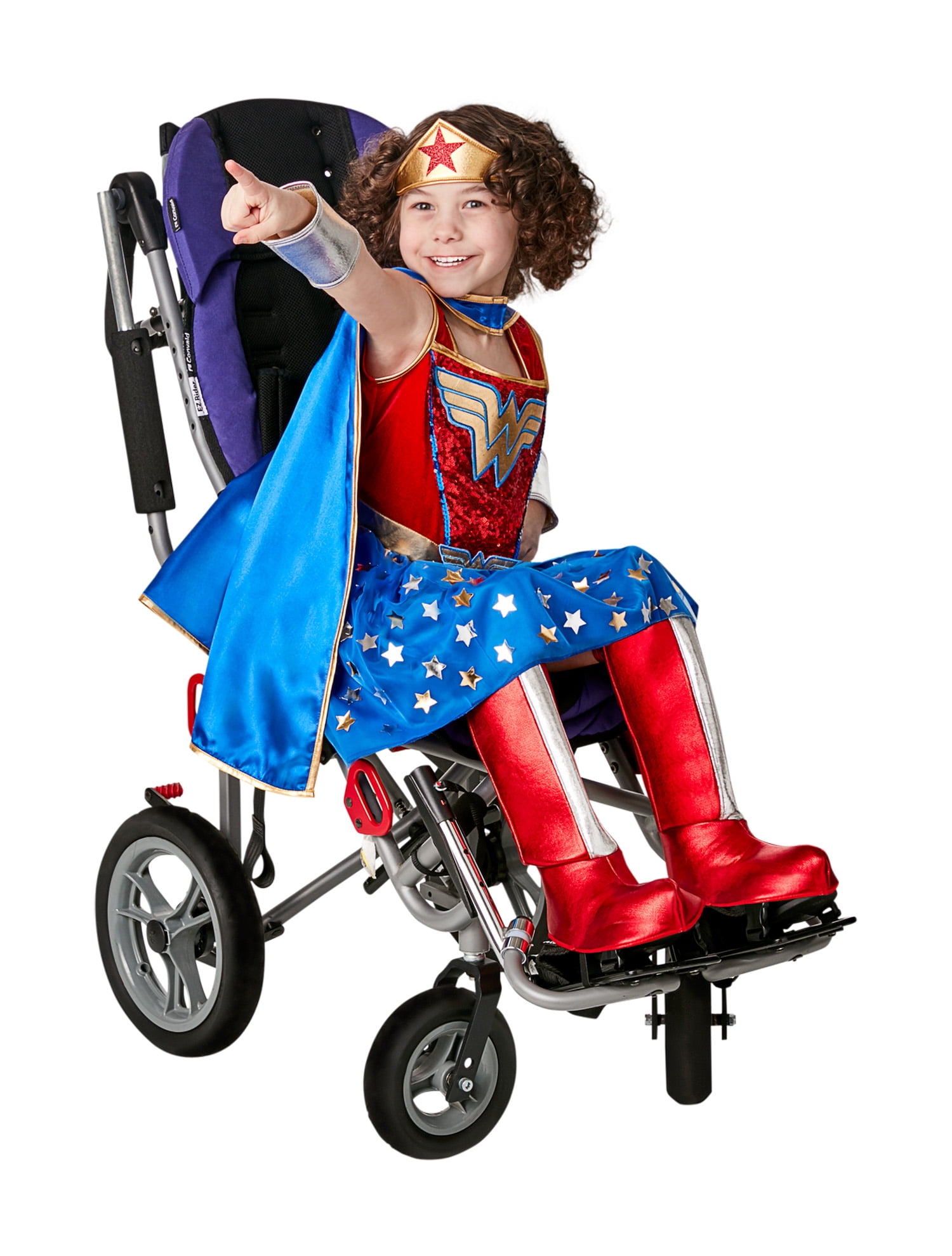 DC Wonder Women Adaptive Halloween Costume for Children, Girl's Size S (6/6x), by Rubies
