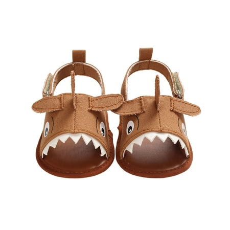 

Yejaeka Toddler Baby Boys Girls Shark Non-Slip Sandals Soft Sole Flats Slippers First Walker