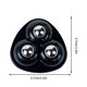 thumbnail image 4 of 4 ruedas universales adhesivas con 3 rodamientos de bolas, sin necesidad de taladrar, silenciosas, con capacidad de carga y polea pequeña de 360 grados para herrajes de muebles (negro) Rkxzt, 4 of 9