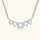 thumbnail image 2 of Necklaces Smile Moissanite Necklace in 925 Sterling Silver, Clavicle Chain Xmas, 2 of 4