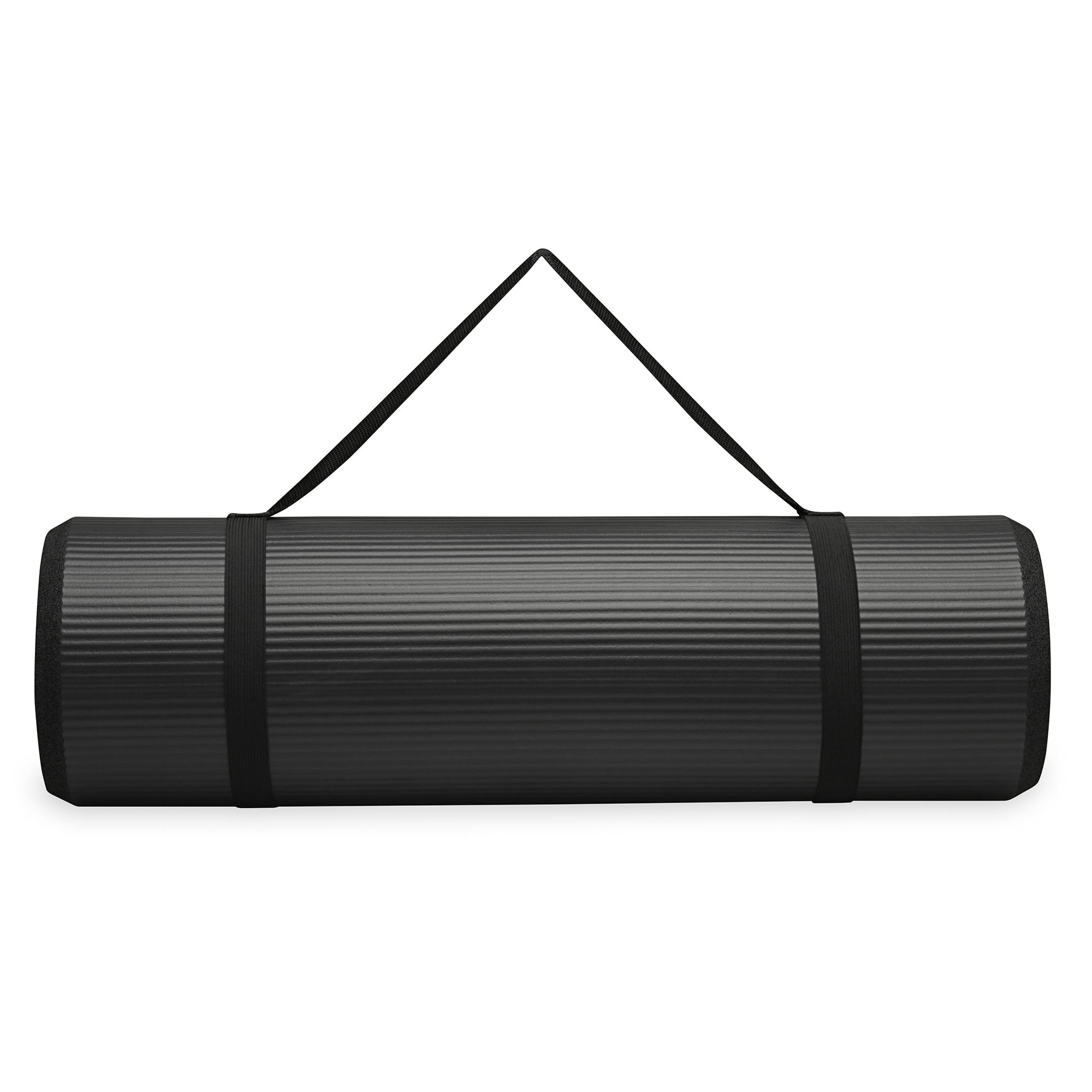 (2 pack) Reebok Delta Performance Fitness Mat - Black, 72" X 24" X 15Mm