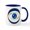 White/Navy Inside, variant on CafePress - Blue Evil Eye With Gold Accents Mugs - 11 oz Ceramic Mug - Novelty Coffee Tea Cup