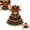 C, variant on DIY Dachshund Christmas Tree Crochet Kit, Handmade Ornament Set with Pearl Beads Bell Bow Yarn Hook, Beginner Friendly, Multicolor, 20x20 cm, Cloth