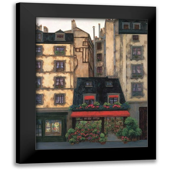 Masdeu, Montserrat 12x14 Black Modern Framed Museum Art Print Titled - Flowers on the Boulevard I