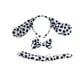 thumbnail image 3 of 3 piezas de diadema con orejas y cola de perro, pajarita para Pascua, decoraciones para fiestas de disfraces de bricolaje para Blanco negro, 3 of 9