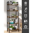 thumbnail image 3 of Industrial Bookshelf 5-Tier, Bookcase Ladder Shelf, Storage Shelves Rack Shelf Unit, Accent Furniture Metal Frame, Home Office Furniture for Bathroom, Living Room, 3 of 7