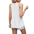 thumbnail image 4 of BadPiggies Women's Racerback Tank Tops Halter Lace Sleeveless Casual Summer Tops (2XL, White), 4 of 5