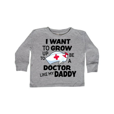 

Inktastic I Want To Grow up To Be a Doctor Like My Daddy Gift Toddler Boy or Toddler Girl Long Sleeve T-Shirt