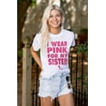 thumbnail image 4 of Wear Pink For My Sister Breast Cancer Men's Graphic T Shirt Tees Brisco Brands X, 4 of 6