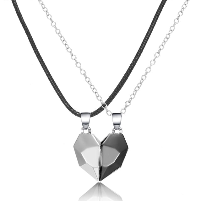 magnética para parejas, collar, imán para él y para ella, Blanco negro Hugo Collar a juego