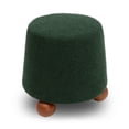 thumbnail image 4 of Jaine Forest Green Boucle Stool, 4 of 4