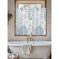 thumbnail image 6 of Blue Coral Coastal Tier Curtains 45 Inches Long, Summer Beach Shell Conch Ocean Window Treatment Curtain Drapes, Window Half Privacy Curtains for Bedroom Bathroom, 42"x45", 2 Panels, 6 of 7