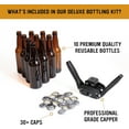 thumbnail image 3 of Craft a Brew Homebrew Bottling Kit: Bottle Capper, 10 Amber 12oz Glass Bottles, 30+ Caps, 3 of 6