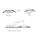 thumbnail image 3 of Dals Lighting Fgm4-3K Flat Gimbal 4" Adjustable Led Canless Recessed Fixture - Black, 3 of 5