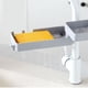thumbnail image 4 of Monstrate Grifo Soporte de esponja Cocina Baño Encimera Toalla Estante de almacenamiento Fregadero Ahorro de espacio Toallita Organizador Organizadores de utensilios de cocina Gris, 4 of 6