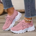 thumbnail image 2 of DXOUPM Chaussures de Course pour Femmes Décontractées en Maille Plateforme Lacets Chaussures de Tennis Confortables, 2 of 3