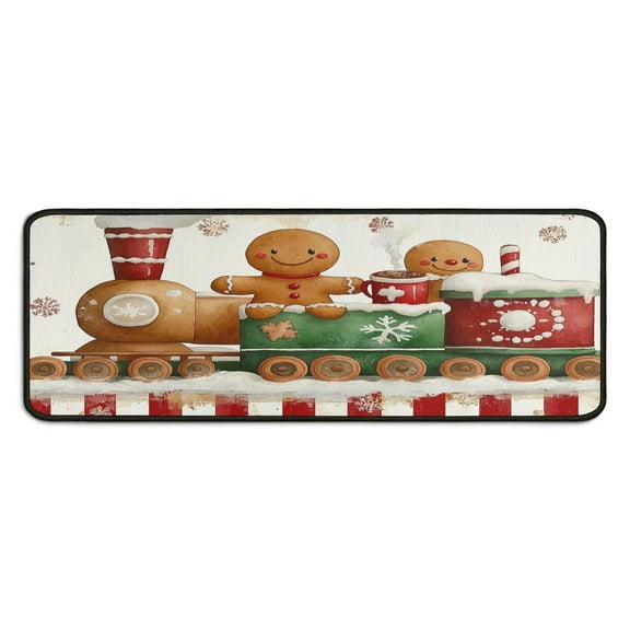 Set Of 2 Christmas Kitchen Rugs Merry Xmas Tree Branches Kitchen Rugs and Mats Anti Fatigue Kitchen Floor Matfor Outdoor Bedroom (47x17 30x17 Inches)