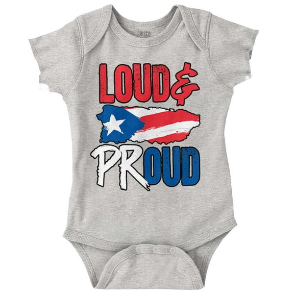 Puerto Rico Nuyorican Proud Borinquen Romper Boys or Girls Infant Baby Brisco Brands NB