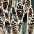 thumbnail image 5 of JRXY Feathers Vaned Types and Natal Contour Flight Bird Feathers and Animal Skin Element Print Shower Curtain Multiple Sizes White, 5 of 7