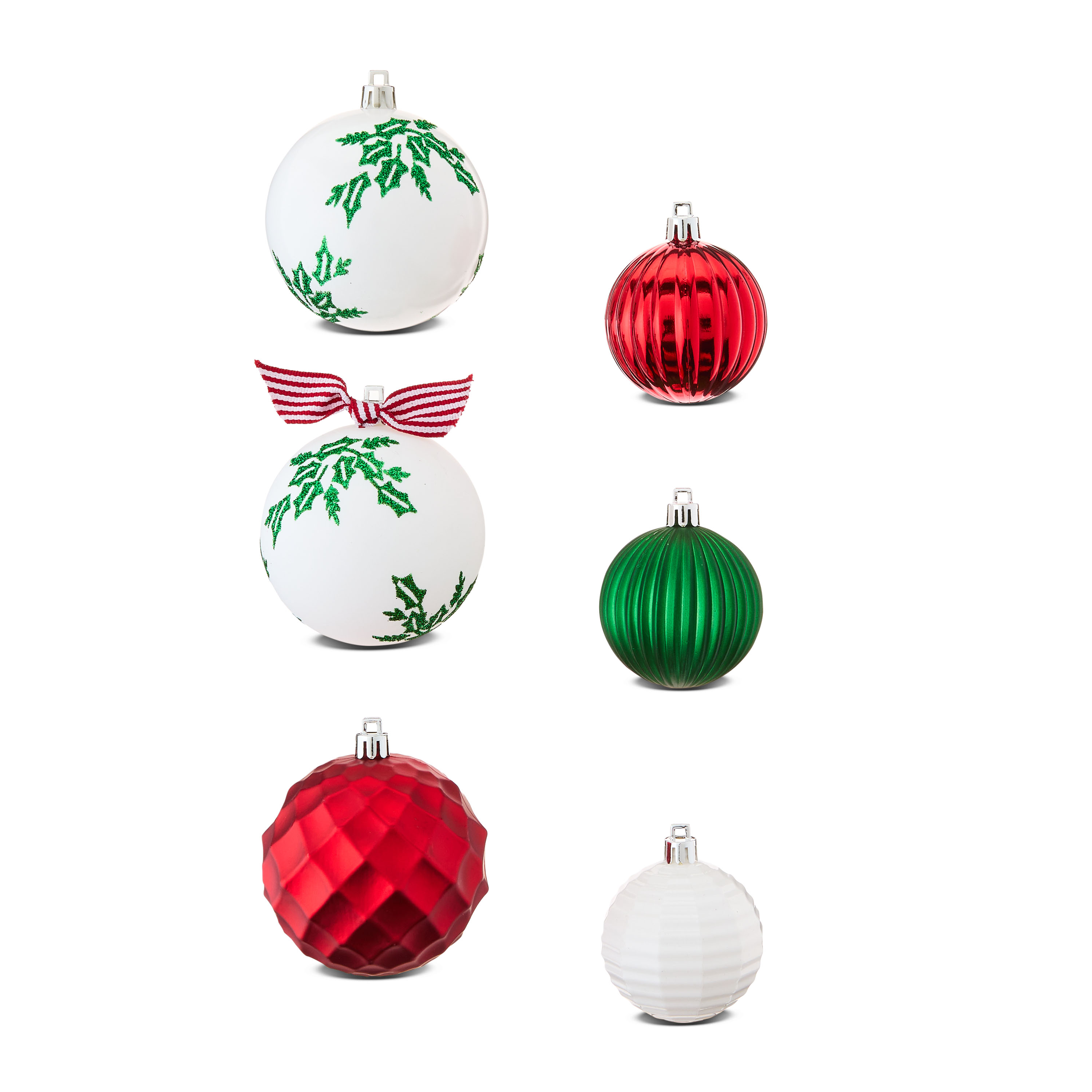 Red & White Shatterproof Christmas Ball Ornaments, 9.5 in, 75 Count, by Holiday Time