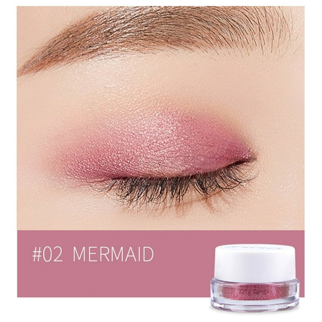 Pearlescent Eye Shadow Natural Lasting Color 7 Colors Optional Wet Eye Shadow Powder Portable Mini Eye Shadow Jar, Makeup Eye Shadow