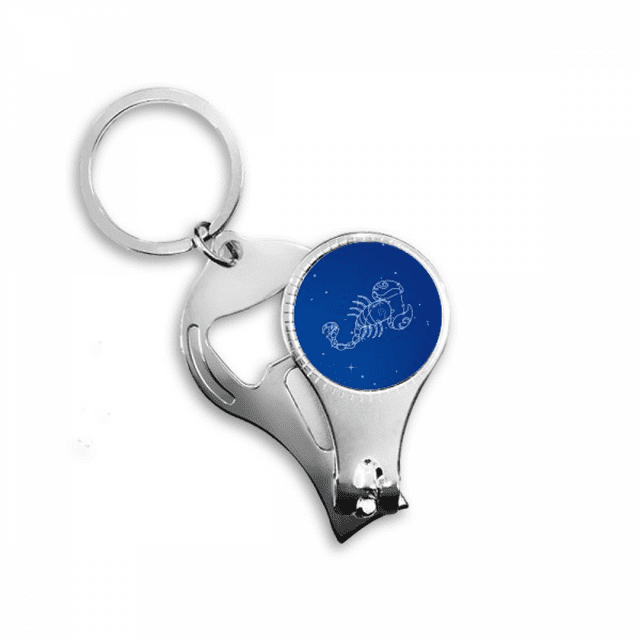 star universe scorpio constellation pattern nail nipper key chain bottle opener clipper
