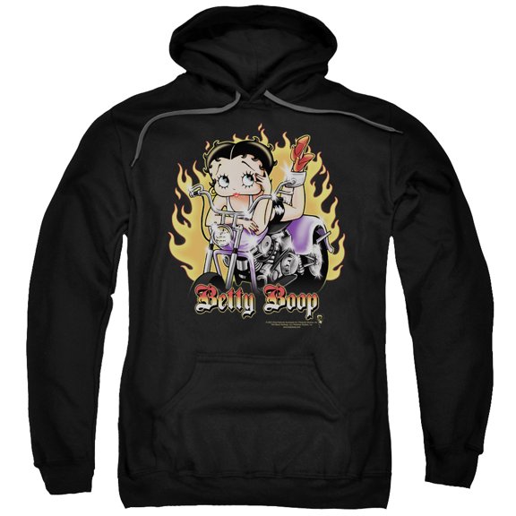 Betty Boop - Biker Flames Boop - Pull-Over Hoodie - XXXXX-Large