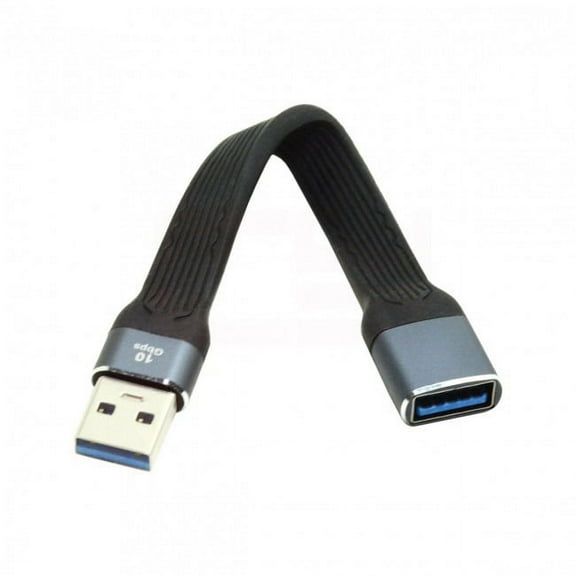 JSER 10Gbps USB 3.1 Type A Female to USB3.0 Type A Male Extension Flat Slim FPC Data Cable 13cm for Laptop & Desktop