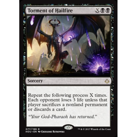 Magic the Gathering - Hour of Devastation - Torment of Hailfire Light Play
