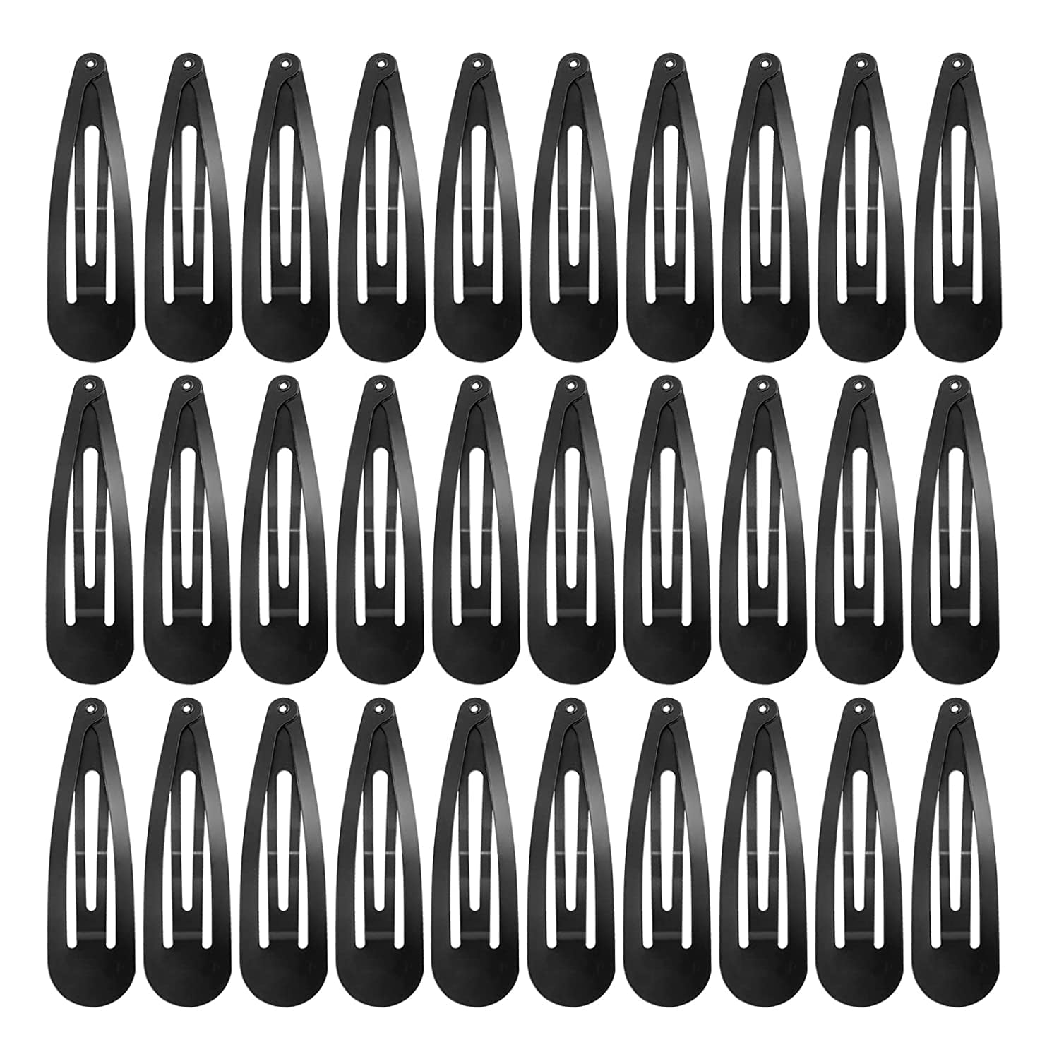 QWZNDZG 30 Pcs Hair Clips - Metal Snap Clips Snap Barrettes for Girls Non-slip Hairpins Simple Stylish Accessories for Kids Women Teens Black - QWZNDZG 30 Pcs Hair Clips - Metal Snap Clips Snap Barrettes for Girls Non-slip Hairpins Simple Stylish Accessories for Kids Women Teens Black -