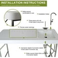 thumbnail image 3 of WSYW Portable Folding Camping Table with Single Sink, Fishing Cleaning Table with Faucet for Picnic Camping Gardening Kitchen, White, 3 of 7