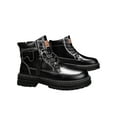 thumbnail image 3 of Colisha Men Hiking Boot Waterproof Work Boots Non-Slip Lace Up Ankle Booties Motorcycle Comfort Casual Winter Shoes Black 6.5, 3 of 9
