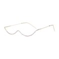 thumbnail image 3 of Wswqop Half Frame Glasses Eyeglasses Frames No Lens Metal Half Frame Semi Rimless Decor Gold Frame Diamond, 3 of 9