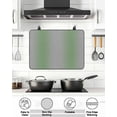 thumbnail image 5 of Grey Sage Stove Top Covers for Electric Stove, 28'x20'' Green Gradient Modern Ombre Art Glass Ceramic Stove Cover Foldable Rubber Mat Heat Resistant Cooktop Protector for Kitchen, 5 of 8