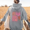 thumbnail image 2 of WEAIXIMIUNG Chandails en Molleton d'Automne pour Femmes Grande Taille Mode Dames Double Impression Lettre Sweat à Capuche Manches Longues avec Poches, 2 of 3