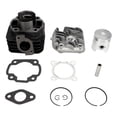 thumbnail image 2 of Top End Rebuild Kit, 11Pcs Cylinder Piston Kit 47mm Bore High Strength Rustproof Stable  for Jog 50cc 1E40QMB Engine, 2 of 8