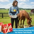 thumbnail image 6 of 14-in-1 Professional  Grooming Kit with Storage Bag, Soft & Hard Brushes, Curry Comb, Hoof Pick for Detangling and Care, 6 of 6