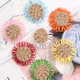 thumbnail image 2 of 7 piezas flor de cuerda de cáñamo DIY accesorios de decoración navideña de margarita hechos a mano, 2 of 6