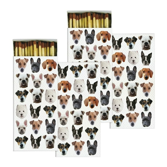 HomArt Large Decorative Dog Squad Matches Set of 2