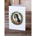 thumbnail image 2 of Welsh Springer Spaniel Christmas Flowers Greeting Cards Pack of 8 7 in x 5 in, 2 of 3