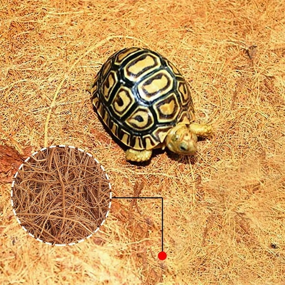 Reptile Mat Coconut Fiber Turtles Pet Mat Habitat Carpet Mat Substrate for Lizards Turtles Snakes Iguana