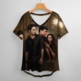 thumbnail image 6 of The Twilight Saga Women's Shirt V-Neck Breathable Short-Sleeve T-Shirt Casual Fashion Tee Soft & Trendy Blouse 4XL, 6 of 8