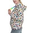 thumbnail image 2 of Salouo Colorful Numbers Pattern Hoodie Sweatshirts for Women, Autumn Pullover Hoodie Workout Sweat Women's Long Sleeve Preppy Sweatshirts-Large, 2 of 7