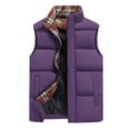 thumbnail image 2 of Men's Padded Vest Casual Loose Warm Plus Size Gilet Zipper Solid Color Down Vest Sleeveless Jacket for Men with Pockets, 2 of 4