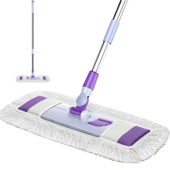Fmxomd Microfiber Mops for Hardwood Floor Cleaning - Flat Floor Mop for Laminate Wood Tile Vinyl Home Kitchen Bathroom - 49.5" Adjustable Handle