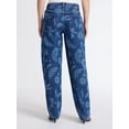 thumbnail image 4 of Scoop Women's Print Barrel Jeans, Sizes 0-20, 4 of 5